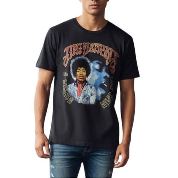 The Karl Ferris Collection Jimi Hendrix A Million Miles Away Graphic T-shirt - Picture 1 of 9
